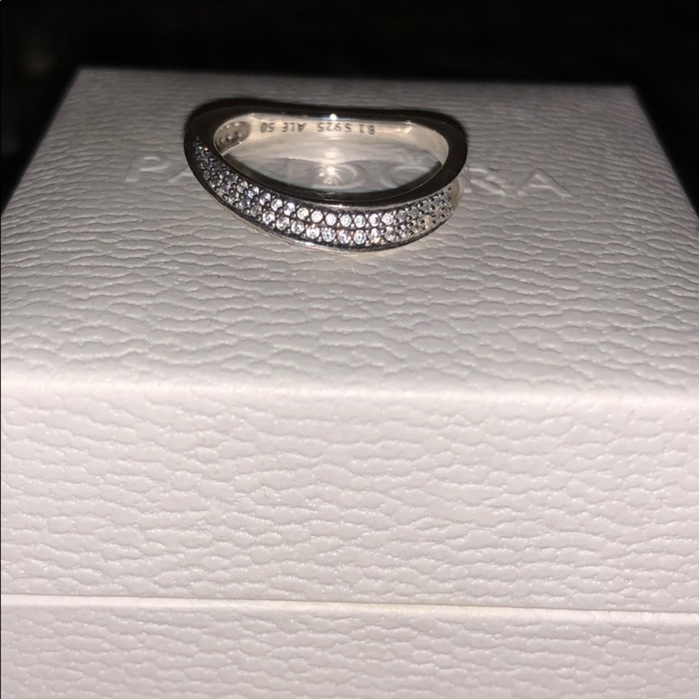 PANDORA Elegant Waves CZ ring 💍 - Picture 1 of 6